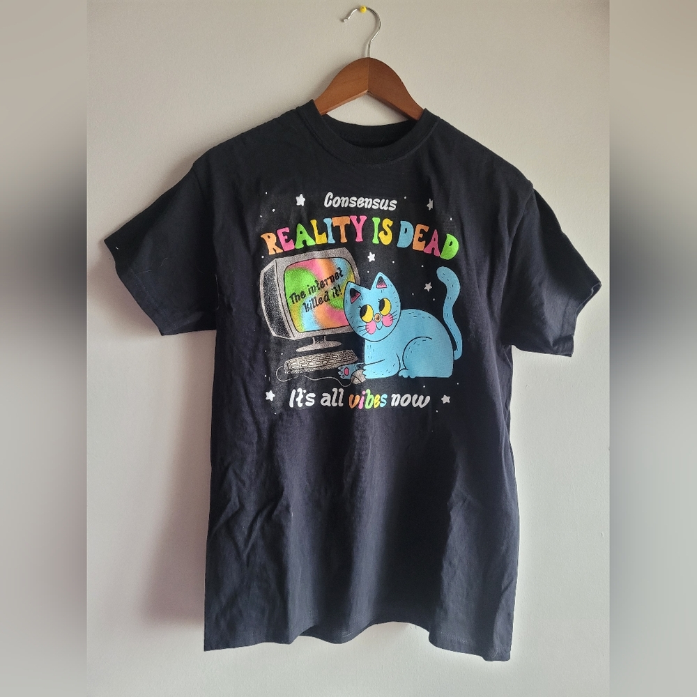 NWOT Pinkgabbercat Computer Cat T Shirt
